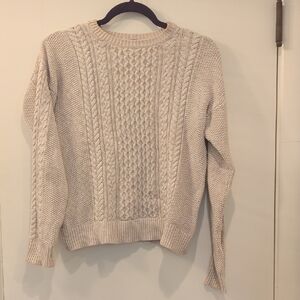 Cream Cable Knit Sweater